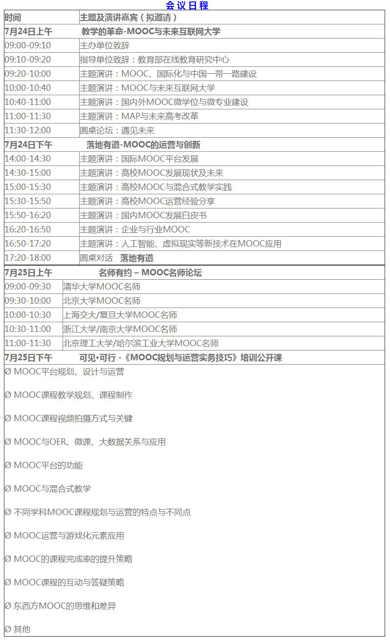第四屆中國MOOC大會2017