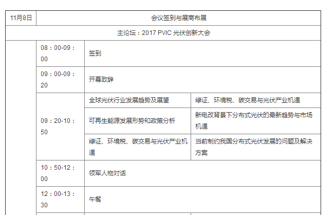 2017 PVIC 光伏創新大會